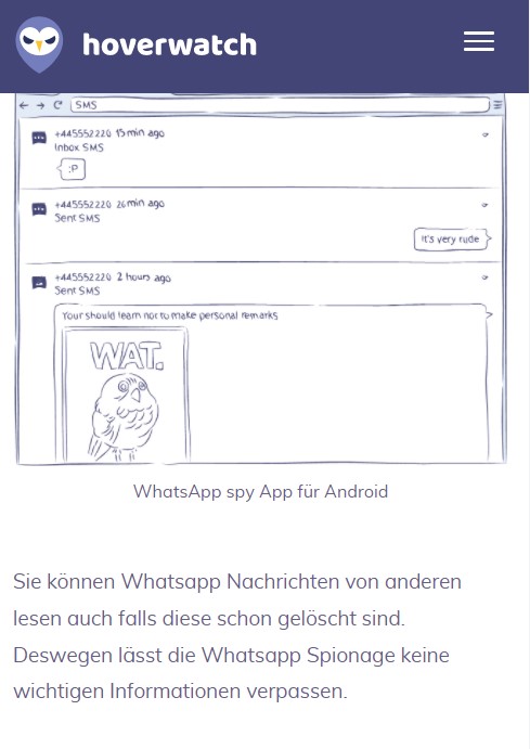 WhatsApp von Freudin mit Hoverwatch lesen